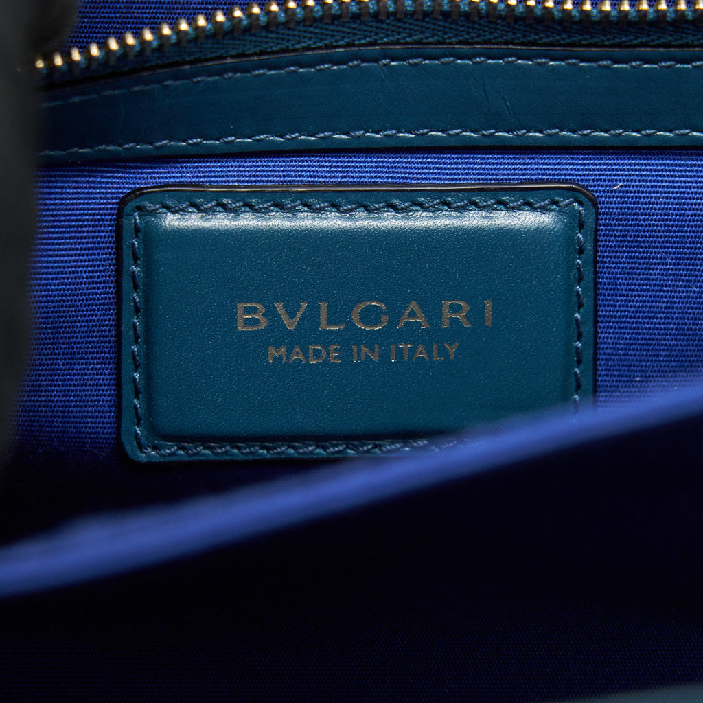 BVLGARI SERPENTI FOREVER TOP HANDLE BAG DARK GREEN