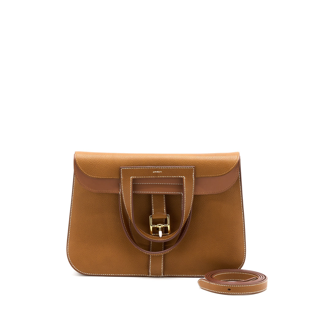 HERMES HALZAN 31 BARENIA FAUBOURG FAUVE GHW