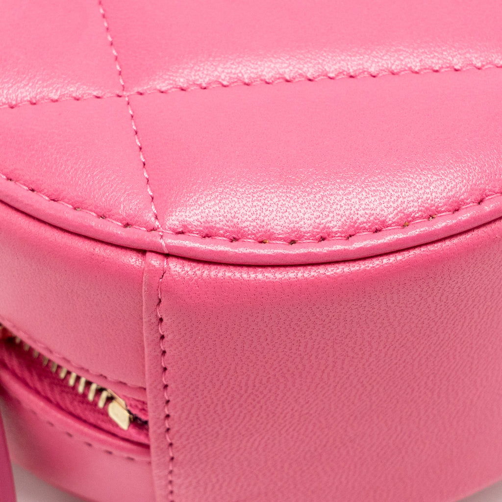 CHANEL 19 ROUND CLUTCH WITH CHAIN LAMBSKIN PINK MULTICOLOUR HARDWARE (MICROCHIP)