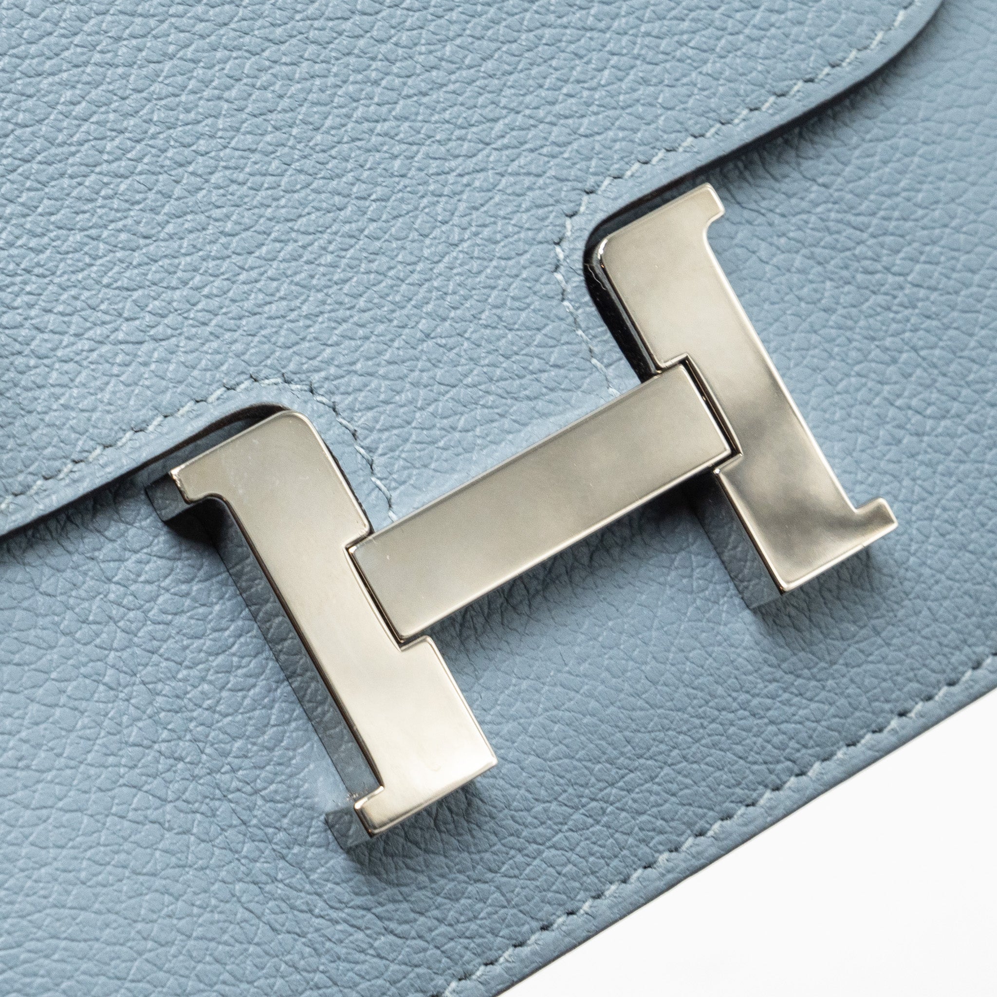 HERMES CONSTANCE SLIM EVERCOLOR J7 BLUE LIN SHW