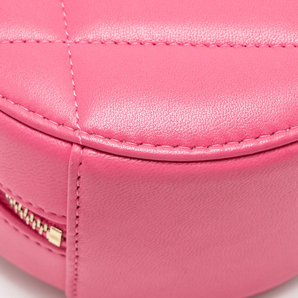CHANEL 19 ROUND CLUTCH WITH CHAIN LAMBSKIN PINK MULTICOLOUR HARDWARE (MICROCHIP)