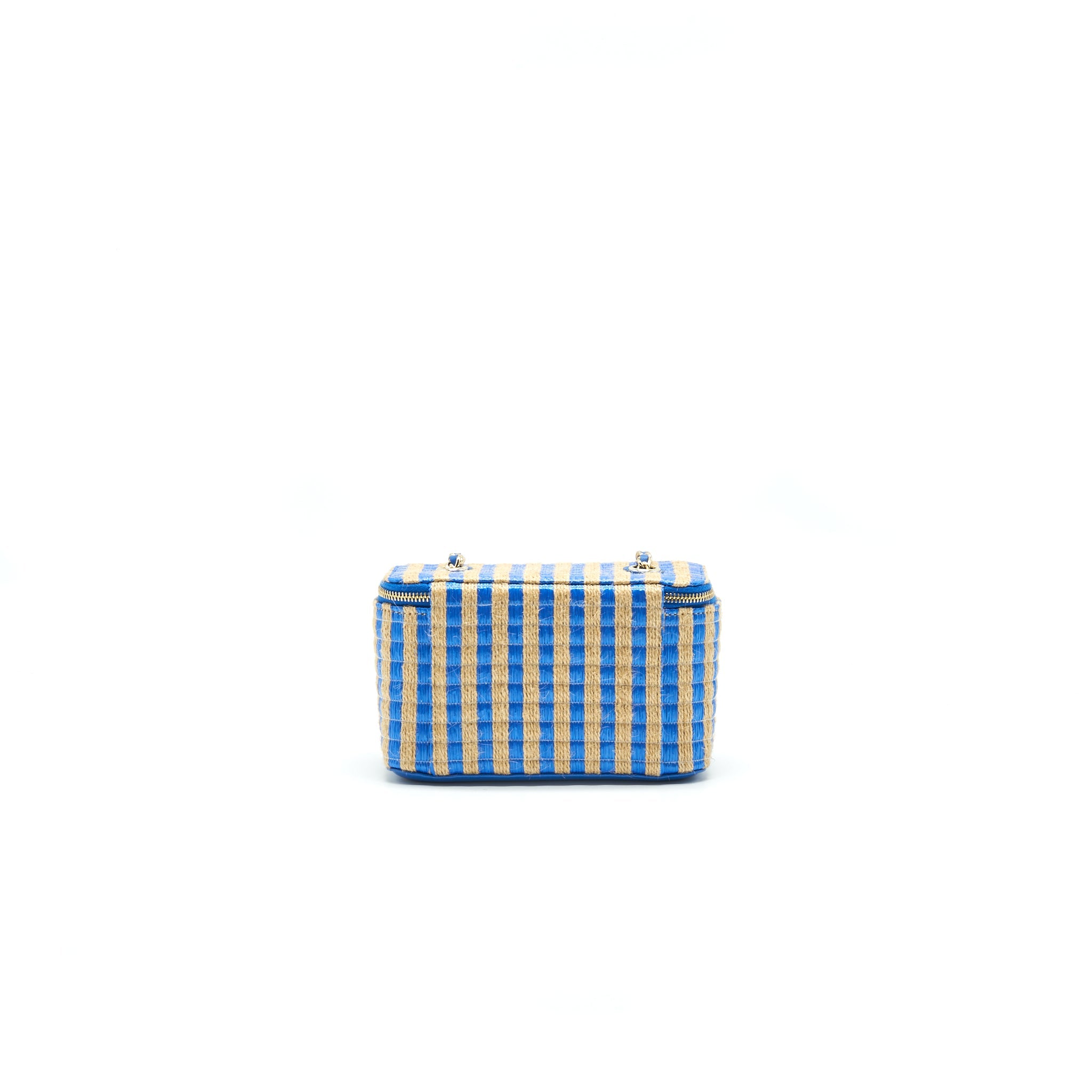 CHANEL VANITY WITH CHAIN BLUE & BEIGE