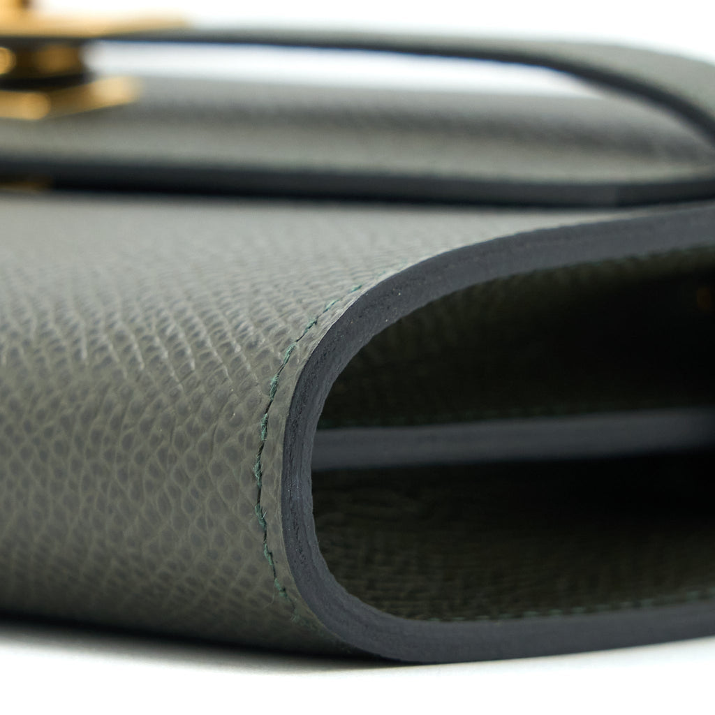 HERMES CLASSIC KELLY TO GO EPSOM C6 VERT DE GRIS GHW