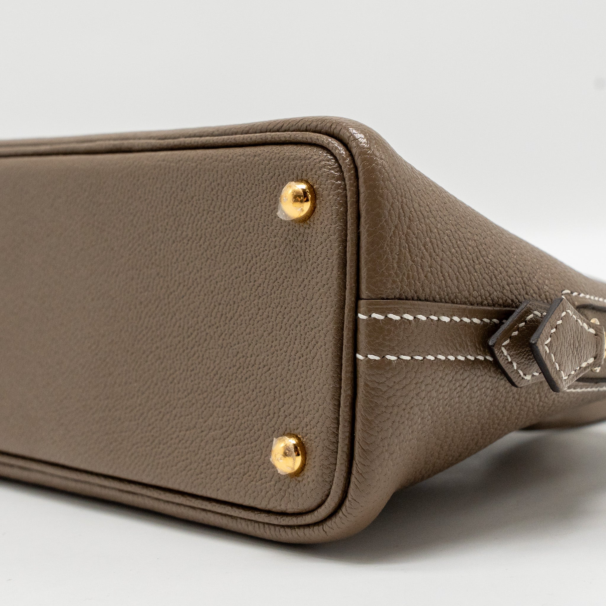 HERMES MINI BOLIDE CHÈVRE MYSORE ETOUPE GHW