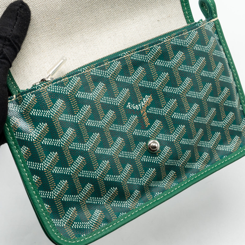 GOYARD PORTEFEUILLE POCHETTE PLUMET GOYARDINE CANVAS VERT SHW