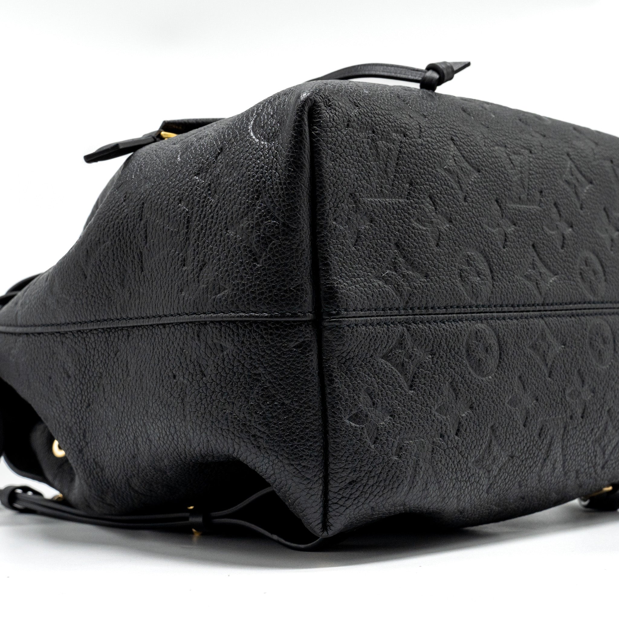 LOUIS VUITTON MONTSOURIS PM BACKPACK MONOGRAM EMPREINTE BLACK GHW