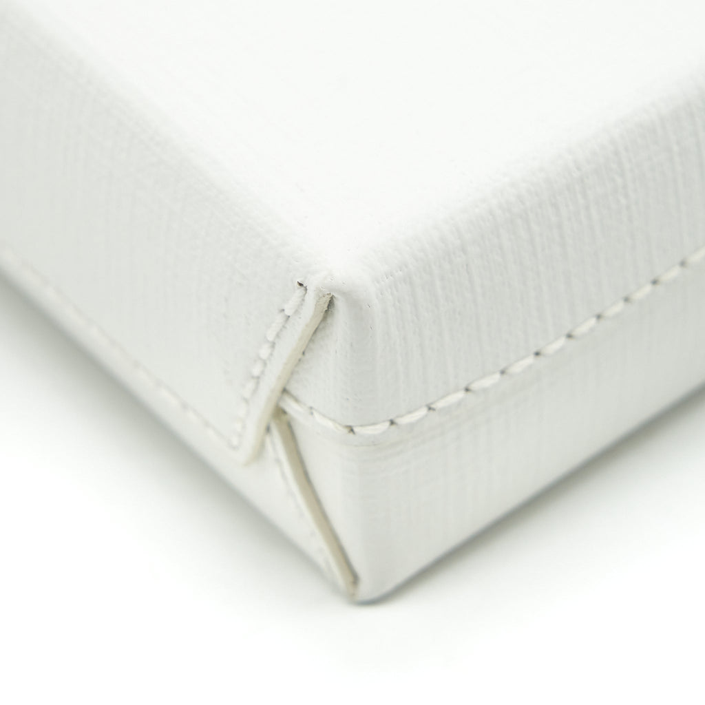 BALENCIAGA MINI SHOPPING PHONE POUCH WHITE SHW