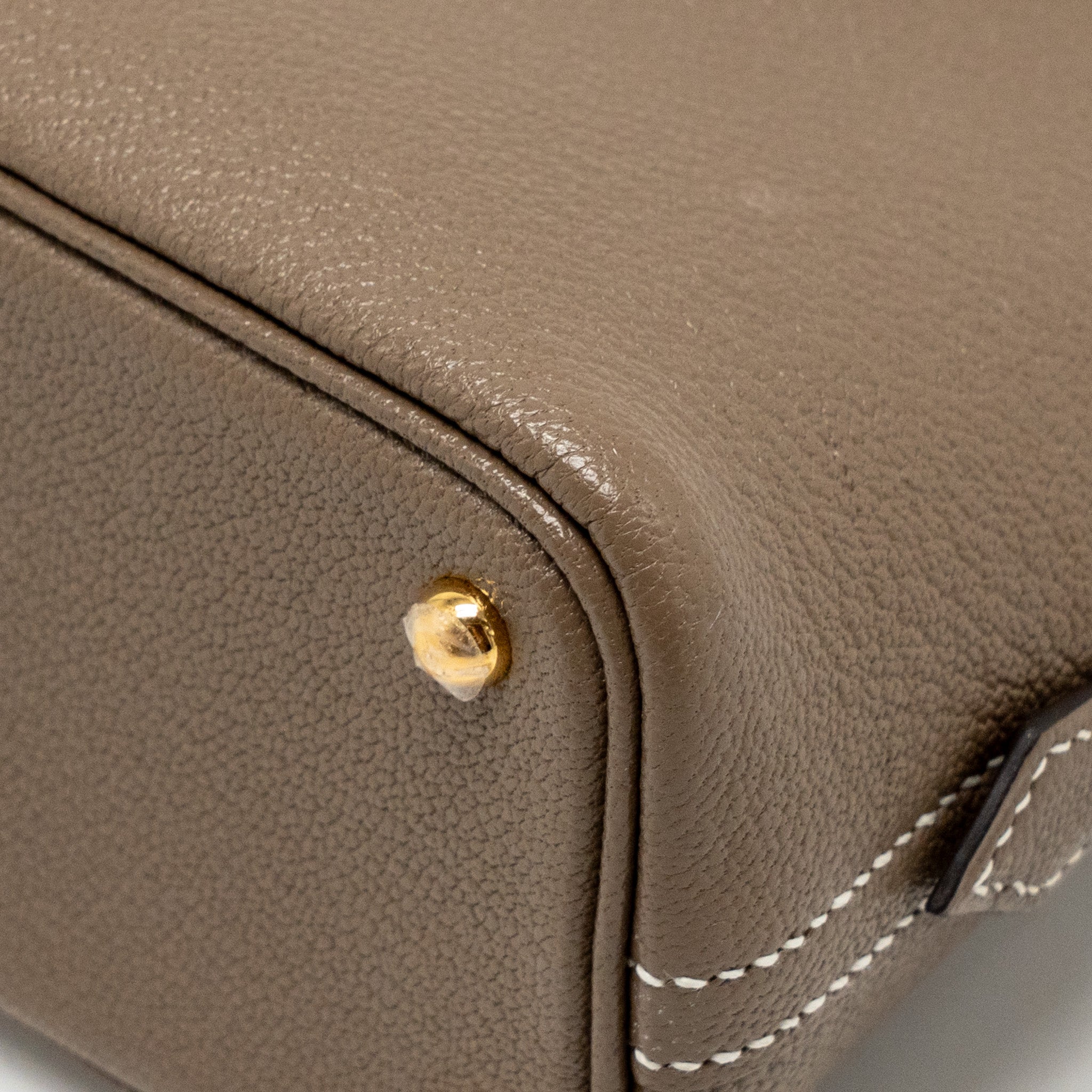 HERMES MINI BOLIDE CHÈVRE MYSORE ETOUPE GHW