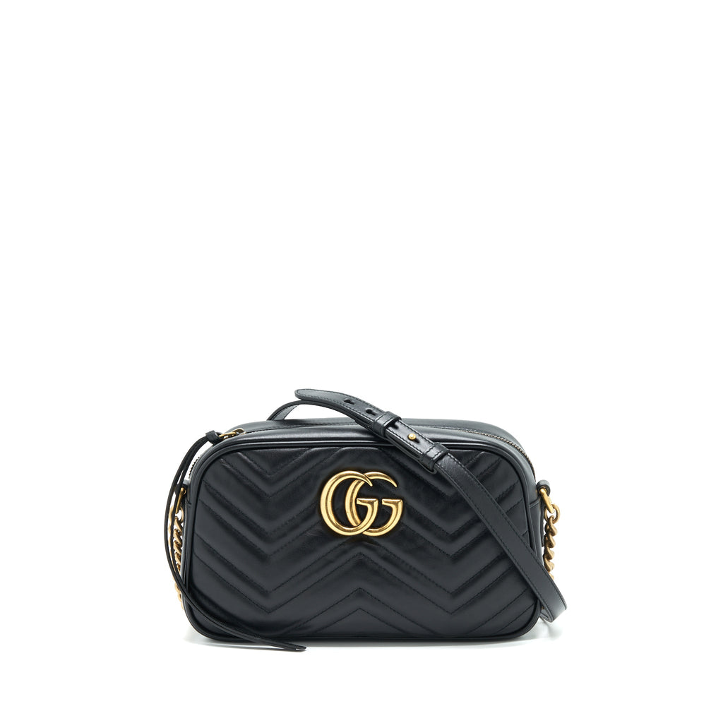GUCCI GG MARMONT SMALL CAMERA BAG BLACK