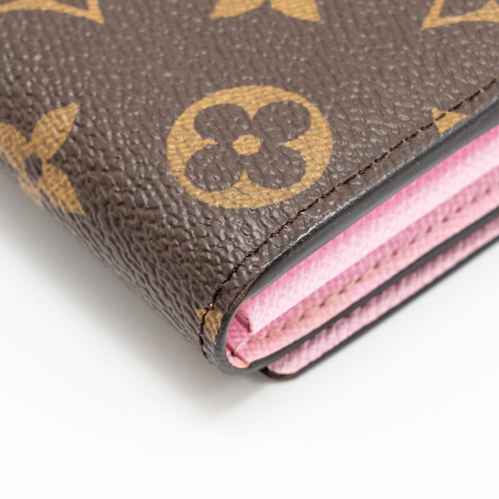 LOUIS VUITTON SARAH WALLET 2016 CHRISTMAS LIMITED EDITION MONOGRAM CANVAS ROSE BALLERINE GHW