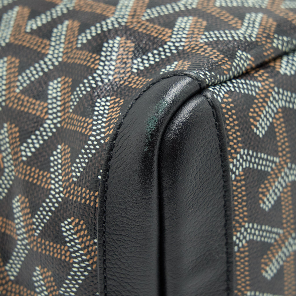 GOYARD BLACK/VIOLET GOYARDINE COATED CANVAS TOTE BAG