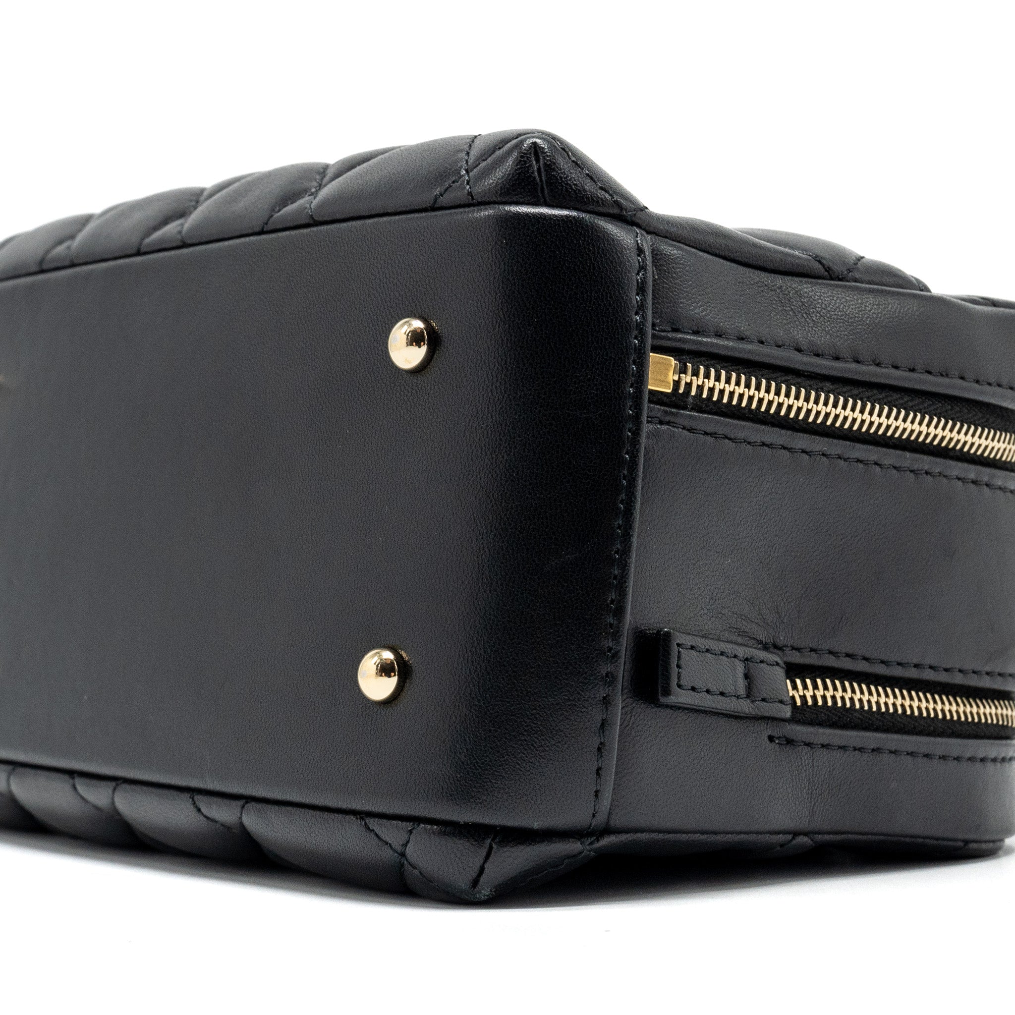 CHANEL TRENDY CC TOP HANDLE VANITY BAG LAMBSKIN BLACK GHW