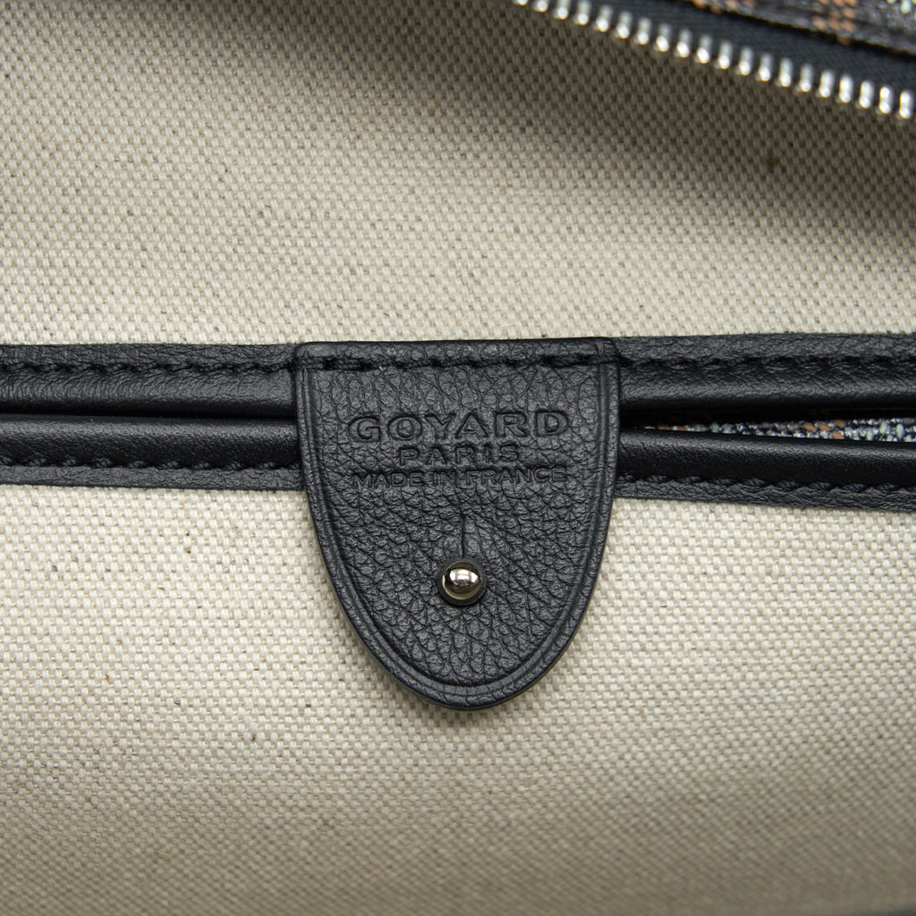 GOYARD BLACK/VIOLET GOYARDINE COATED CANVAS TOTE BAG