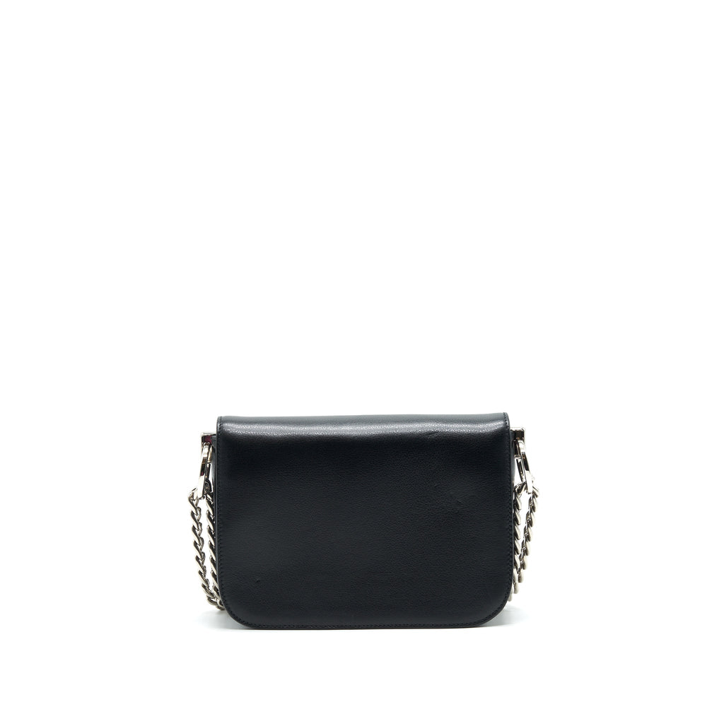 PRADA PATTINA IN GLACE BAG CALFSKIN BLACK SHW