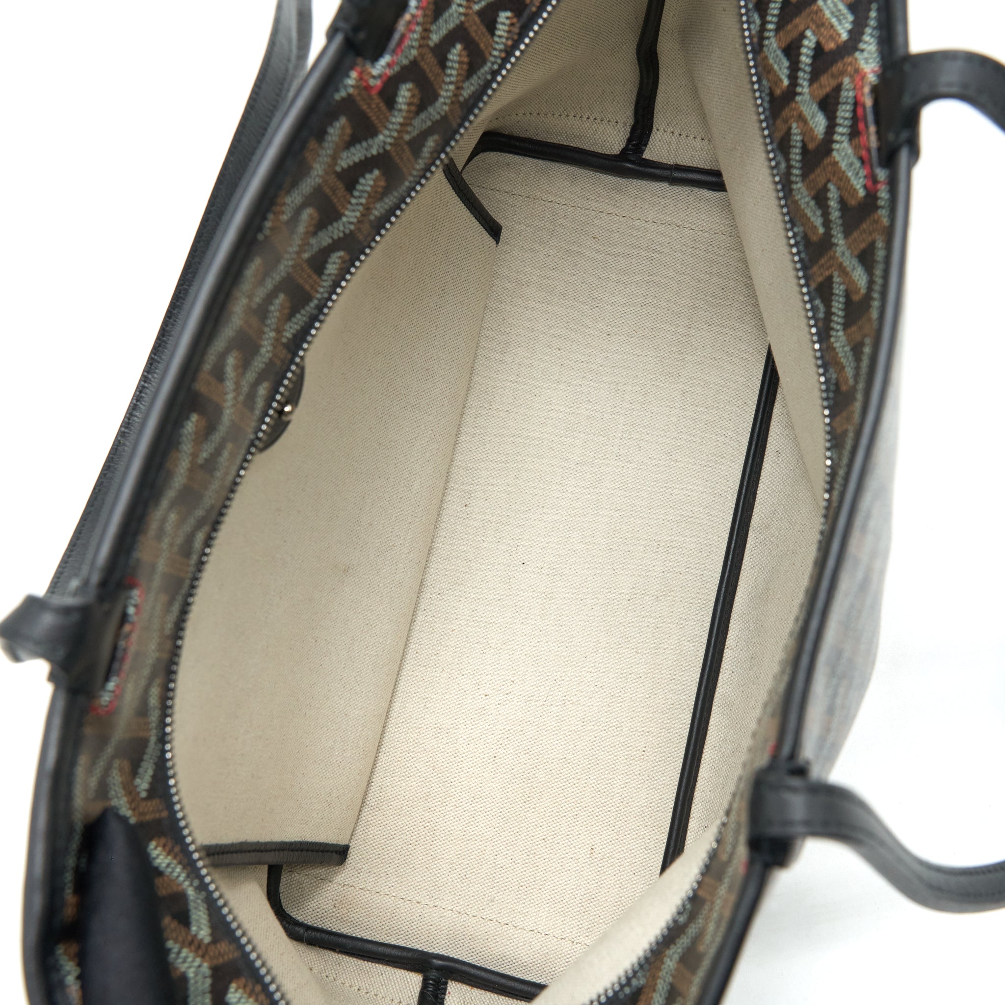 GOYARD BLACK/VIOLET GOYARDINE COATED CANVAS TOTE BAG