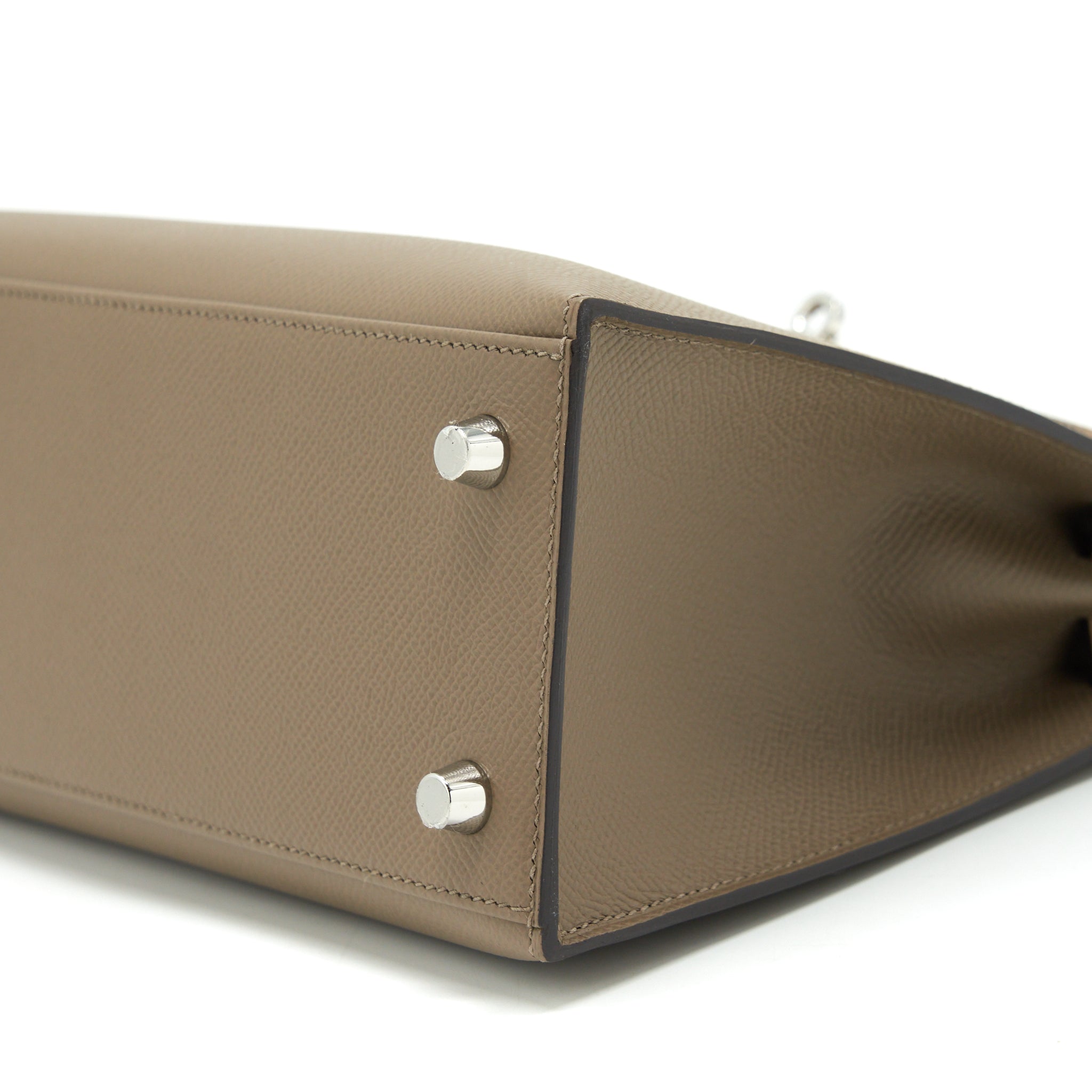 HERMES KELLY 25 SELLIER VEAU EPSOM ETOUPE/ALEZAN/BISCUIT SHW