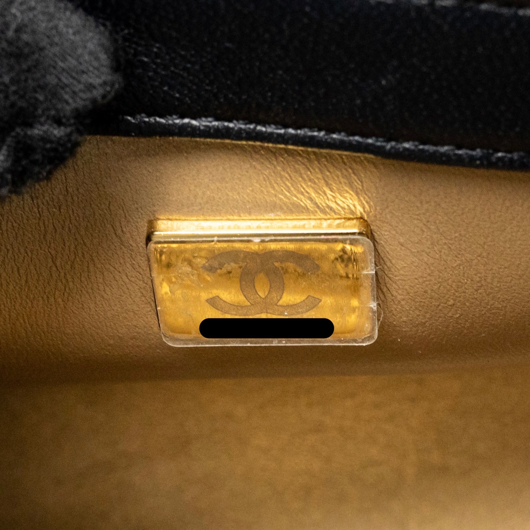 CHANEL PEARL CRUSH MINI RECTANGULAR FLAP BAG LAMBSKIN BLACK GHW (MICROCHIP)