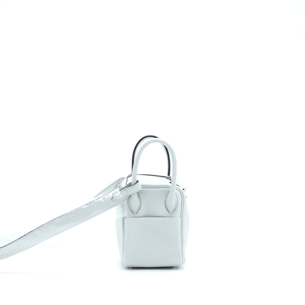 HERMES MINI LINDY CLEMENCE BLUE PALE SHW