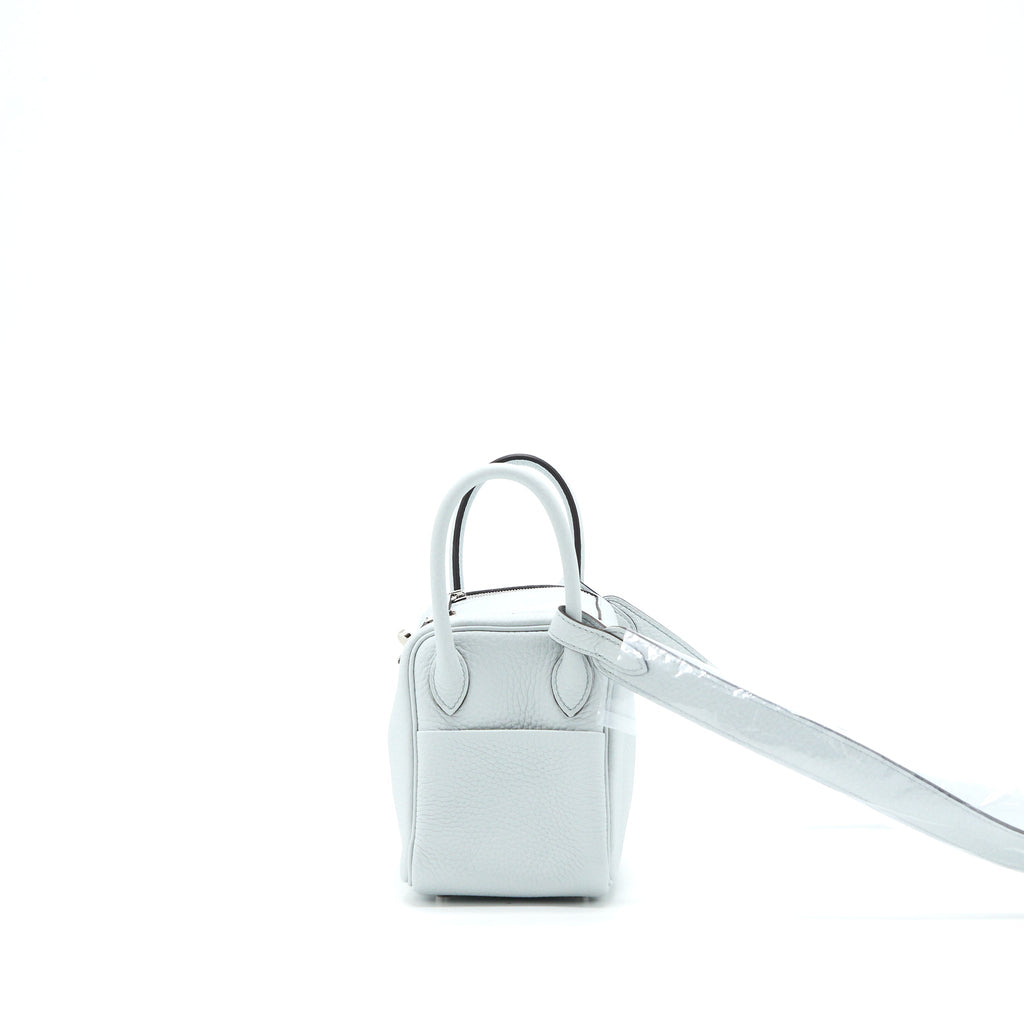 HERMES MINI LINDY CLEMENCE BLUE PALE SHW