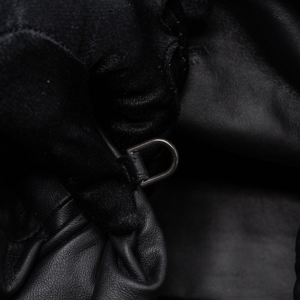 BOTTEGA VENETA POUCH INTRECCIATO LEATHER CLUTCH LAMBSKIN BLACK
