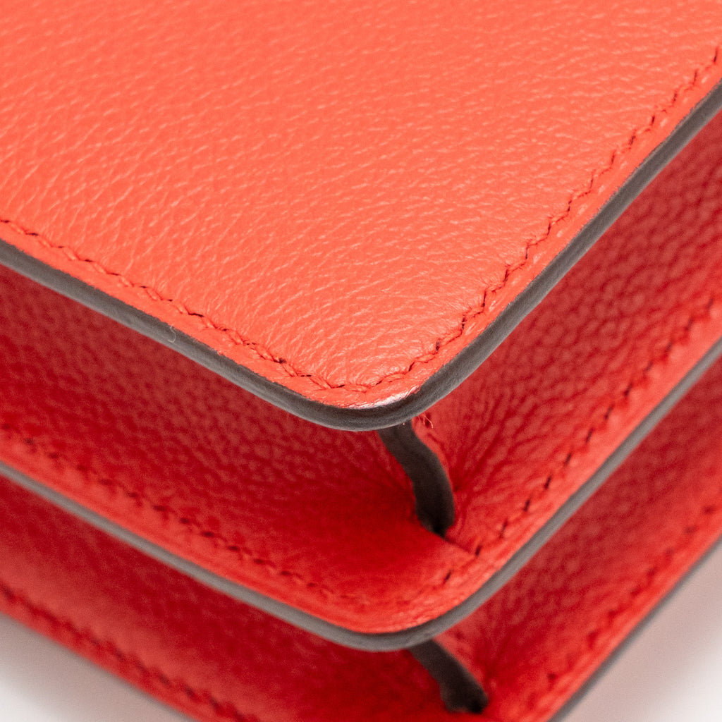 HERMES MINI ROULIS EVERCOLOR S3 ROUGE DE COEUR LGHW