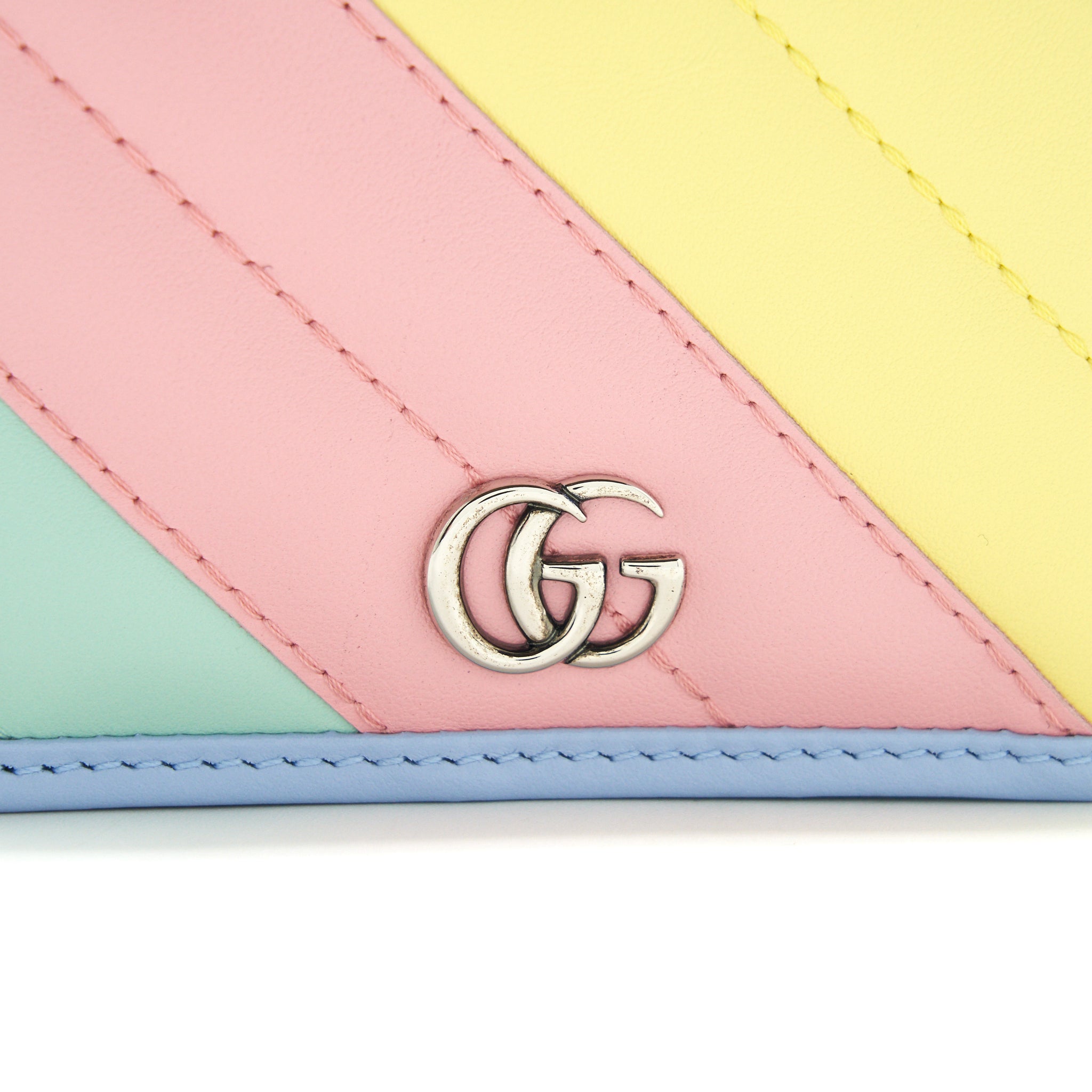 GUCCI PASTEL MARMONT CARDHOLDER ON CHAIN SHW