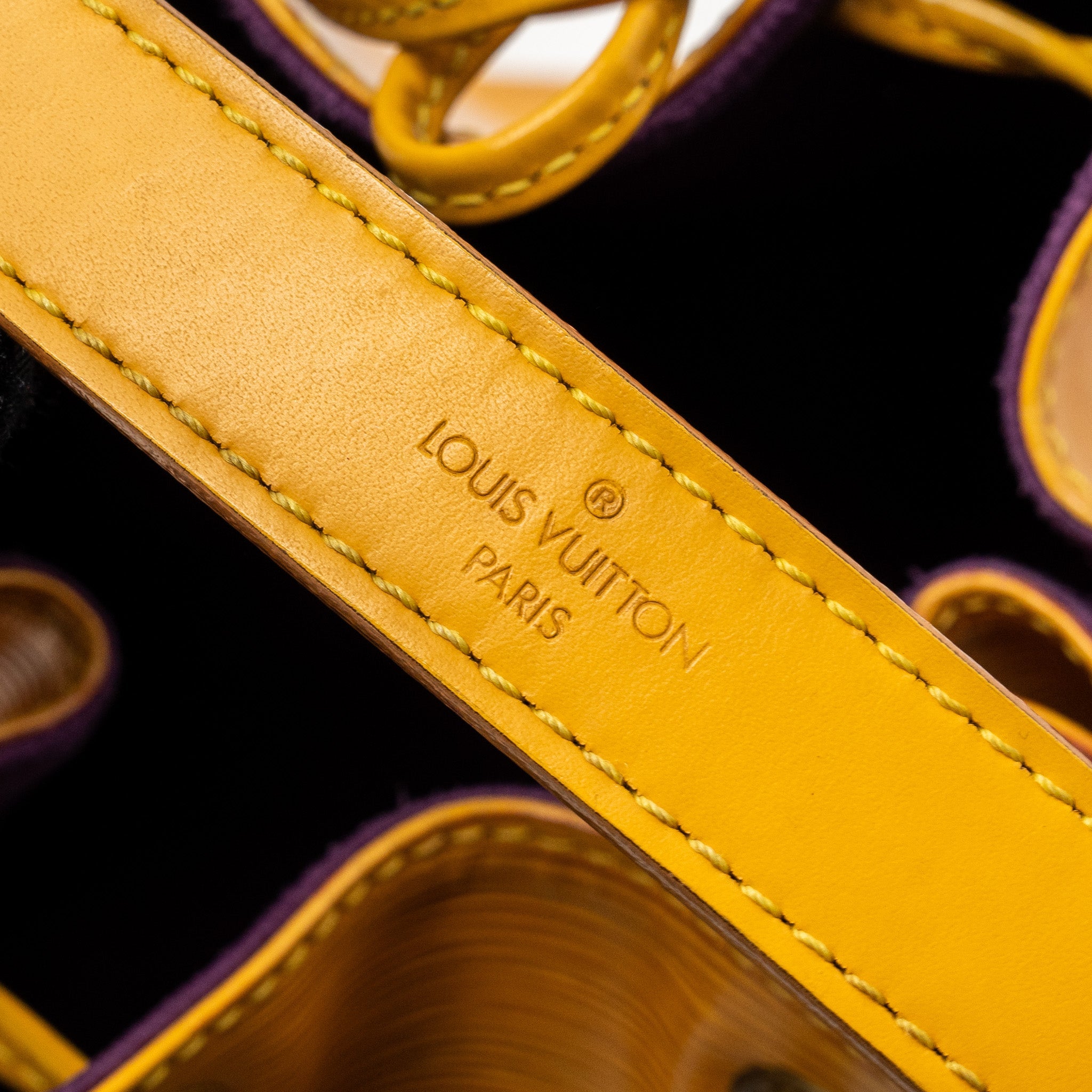 LOUIS VUITTON VINTAGE PETIT NOE EPI YELLOW GHW
