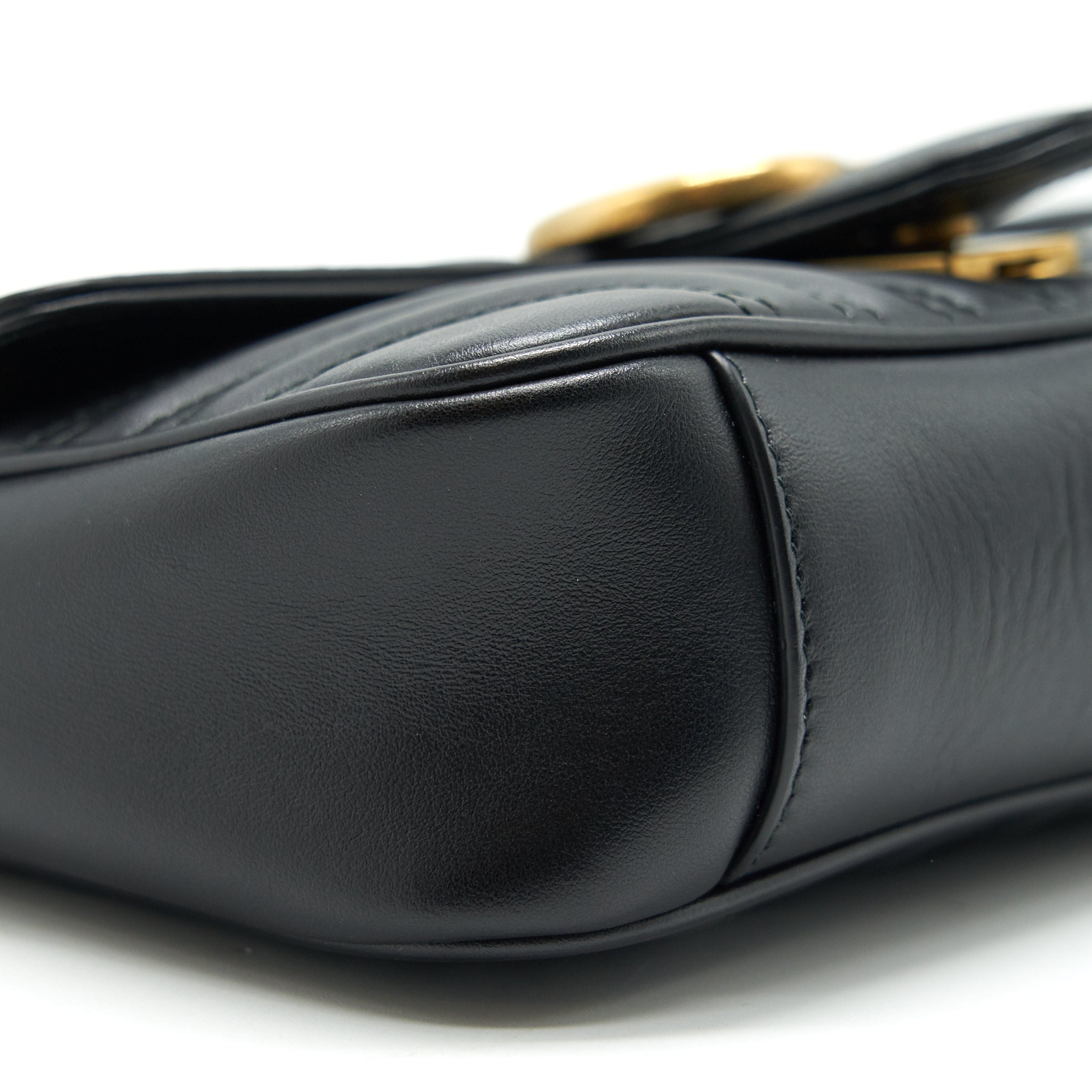 GUCCI GG MARMONT MINI BAG BLACK WITH GHW