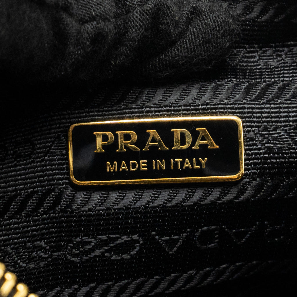 PRADA RE-NYLON MINI BAG NYLON/ CALFSKIN BLACK GHW