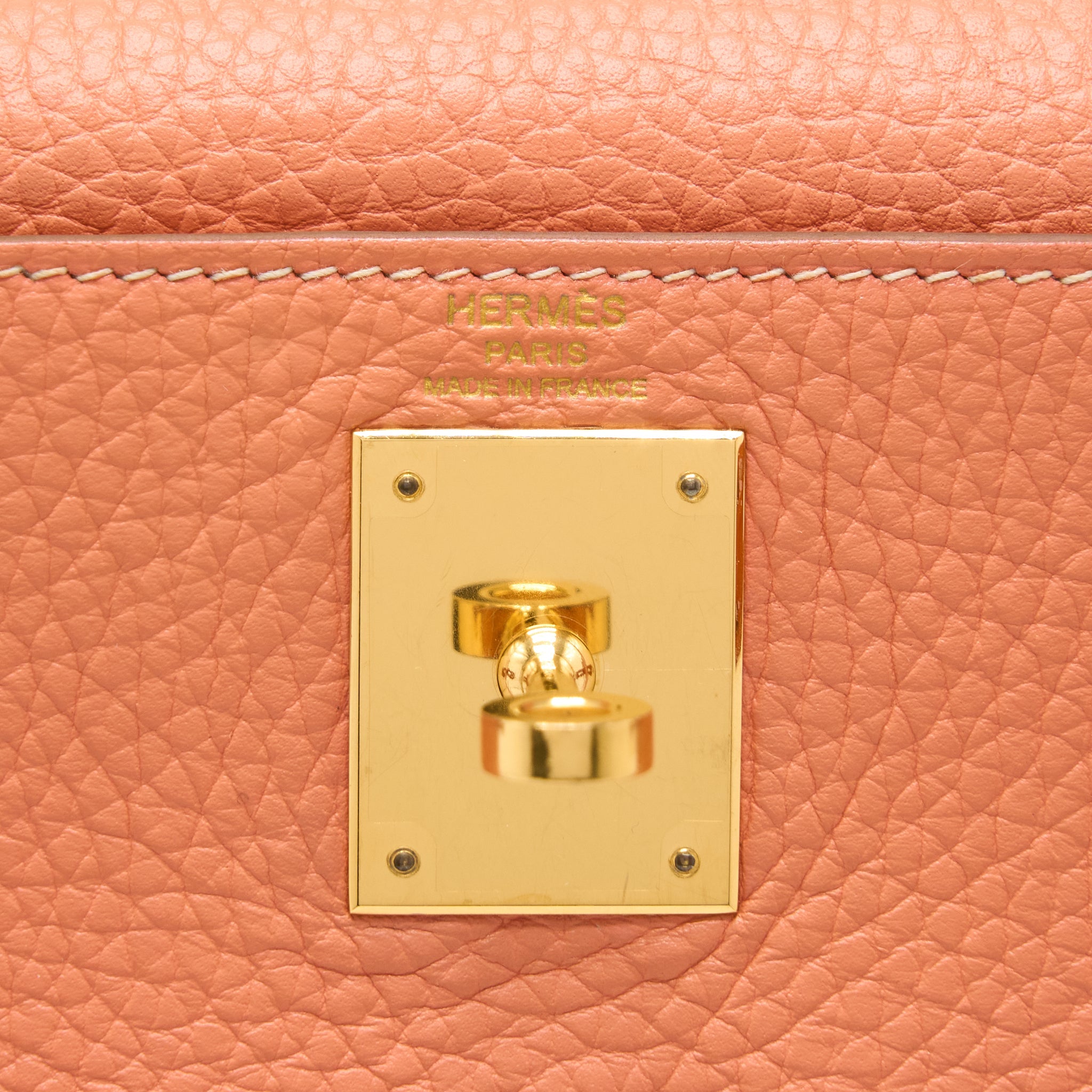 HERMES KELLY 28 CLEMENCE 5L CREVETTE GHW