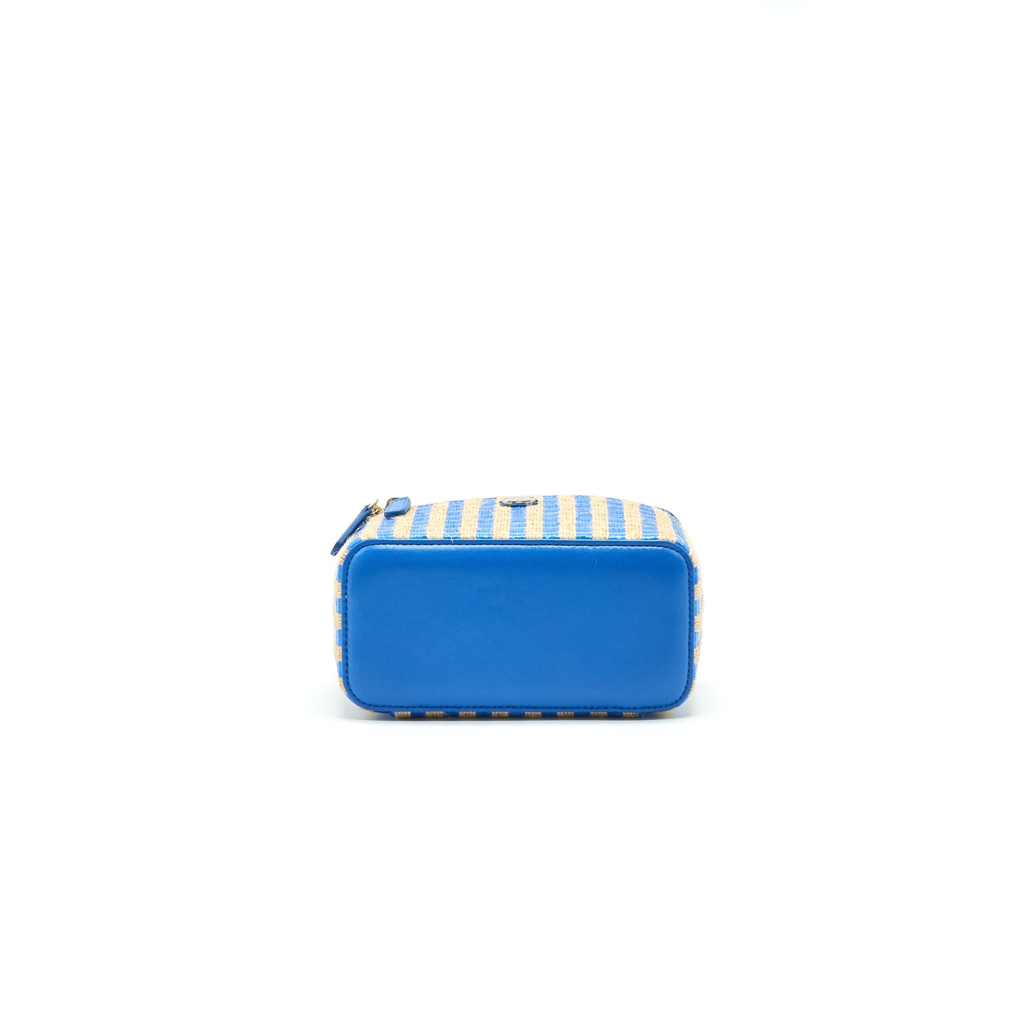CHANEL VANITY WITH CHAIN BLUE & BEIGE