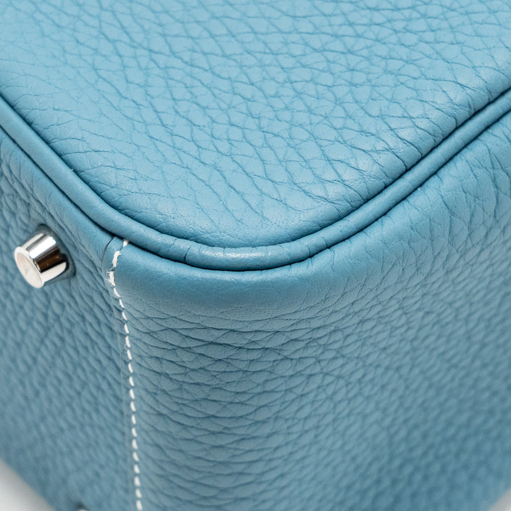 HERMES MINI LINDY CLEMENCE NEW BLUE JEAN SHW
