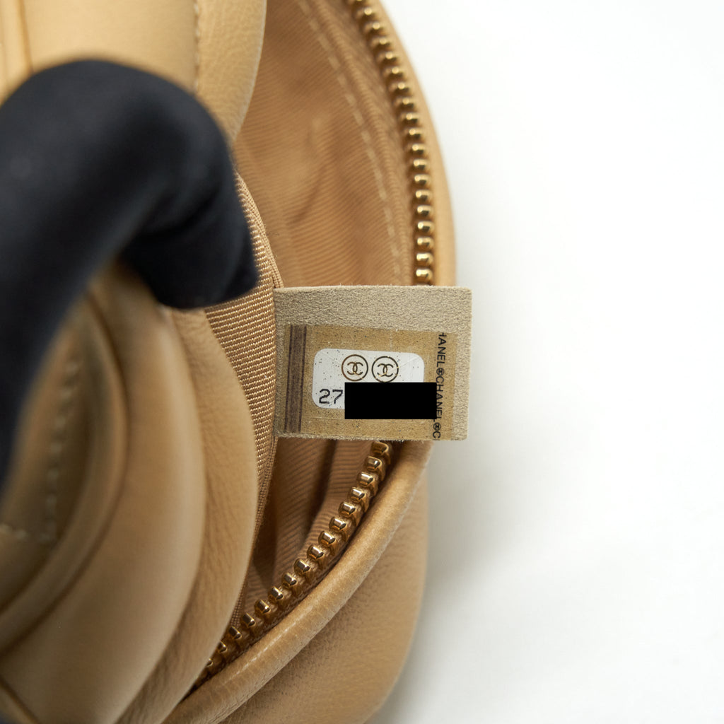 CHANEL CAMERA BAG LAMBSKIN BEIGE LGHW