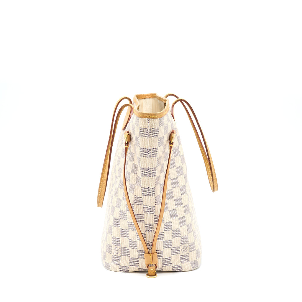 LOUIS VUITTON NEVERFULL MM DAMIER AZUR GHW