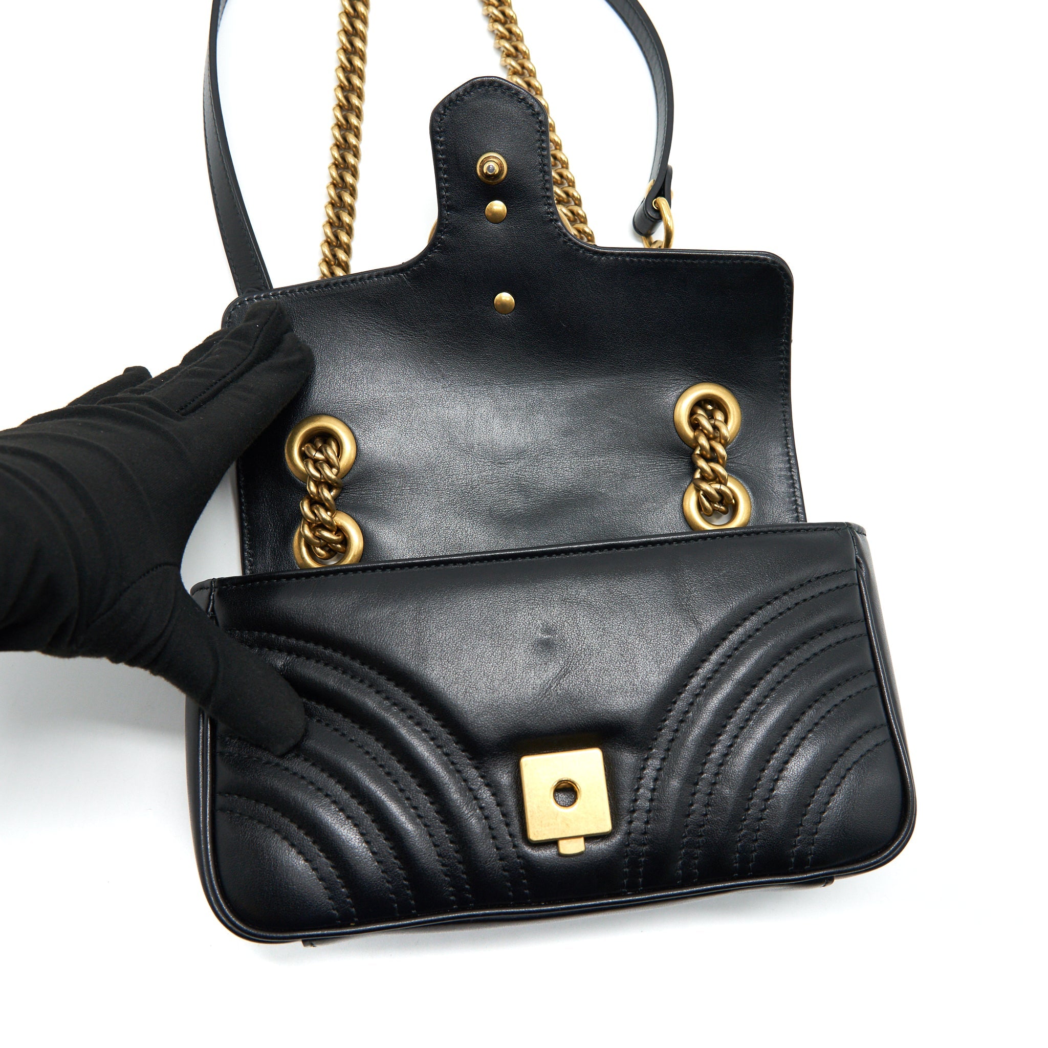GUCCI GG MINI MARMONT BLACK