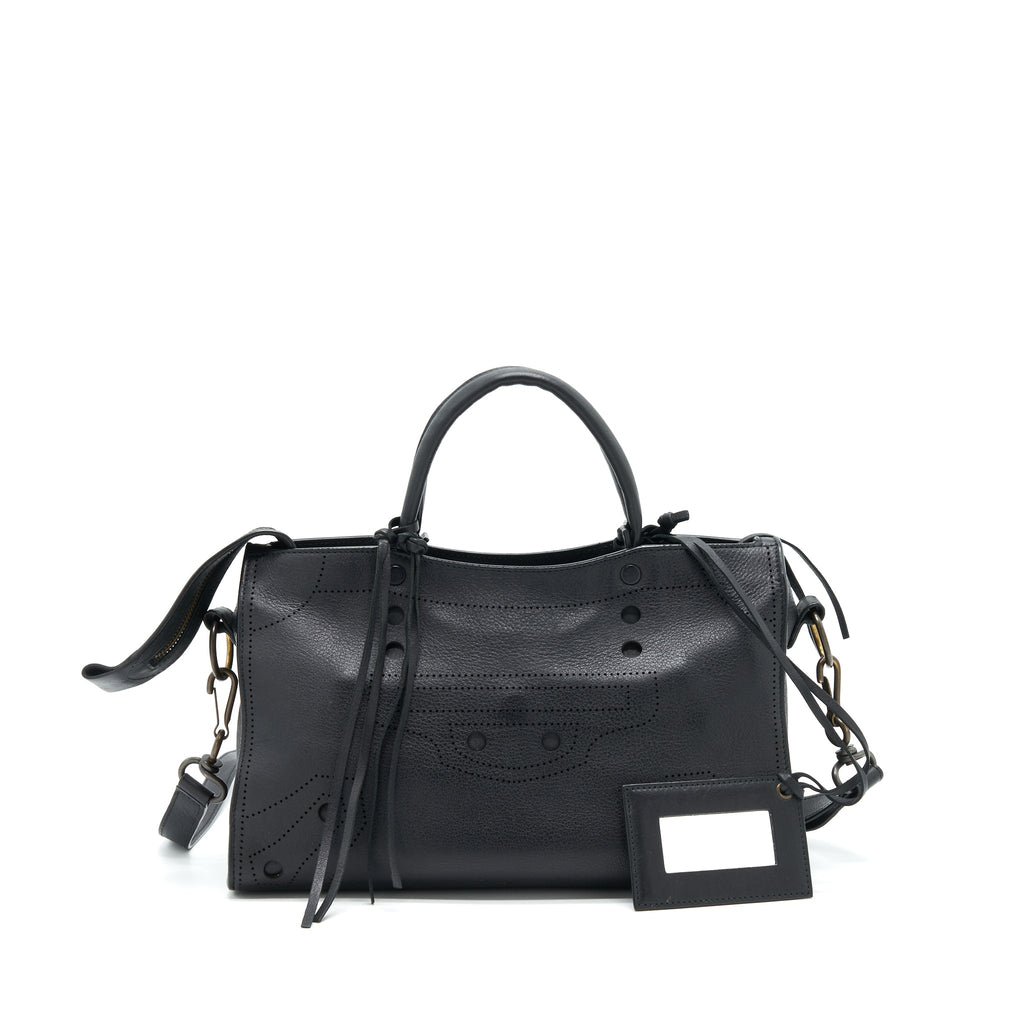 BALENCIAGA STUD FREE BLACKOUT CITY BAG