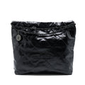CHANEL MEDIUM 22 BAG SHINY CALFSKIN SO BLACK WITH BLACK HARDWARE (MICROCHIP)
