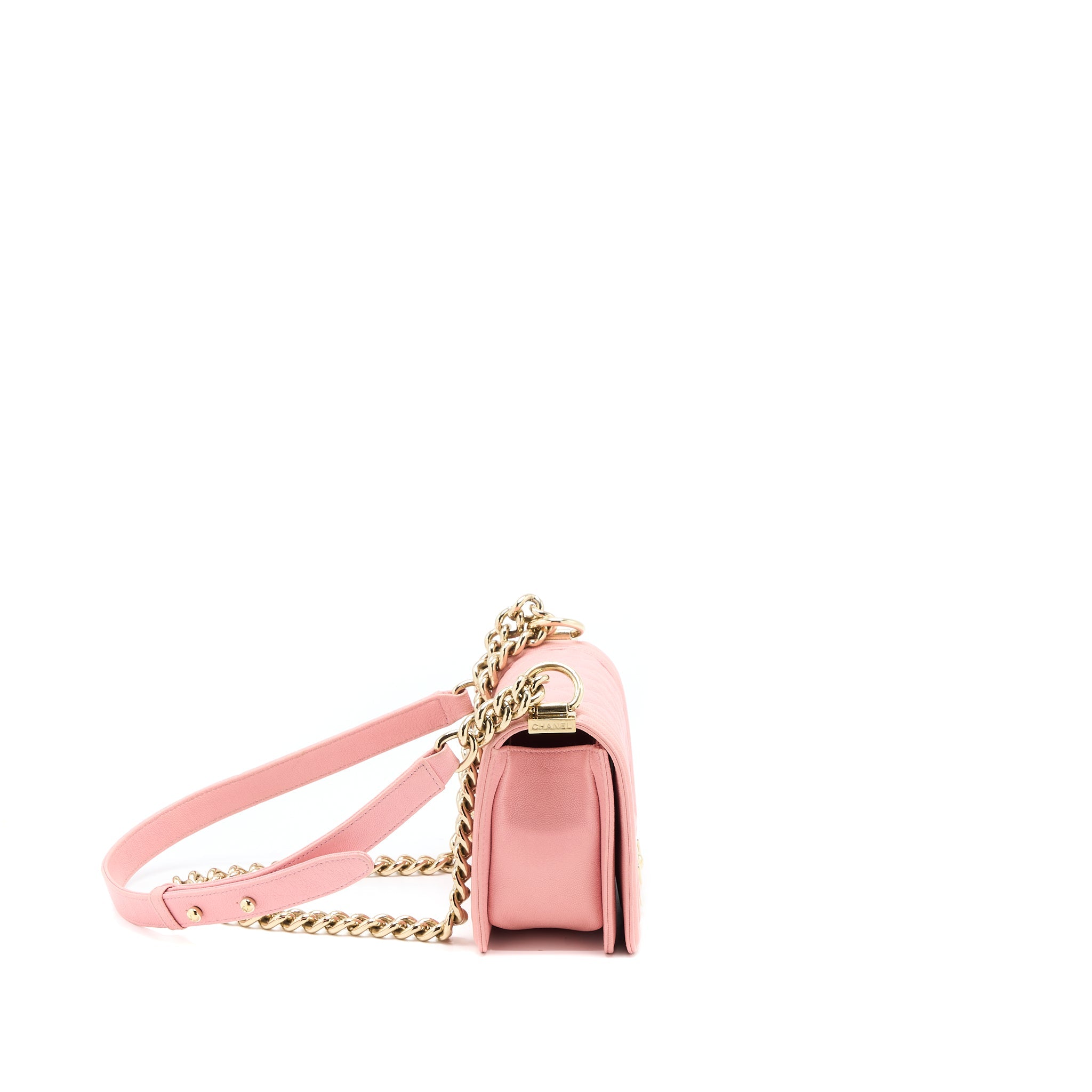 CHANEL SMALL BOY BAG CAVIAR PINK LGHW