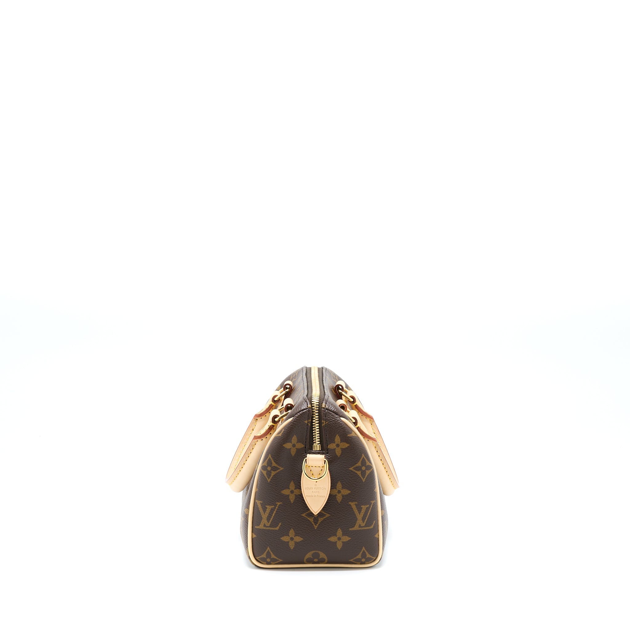LOUIS VUITTON SPEEDY BANDOULIERE 20 MONOGRAM CANVAS WITH BLACK STRAP GHW