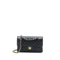 CHANEL SMALL CLASSIC FLAP BAG CAVIAR BLACK GHW (MICROCHIP)