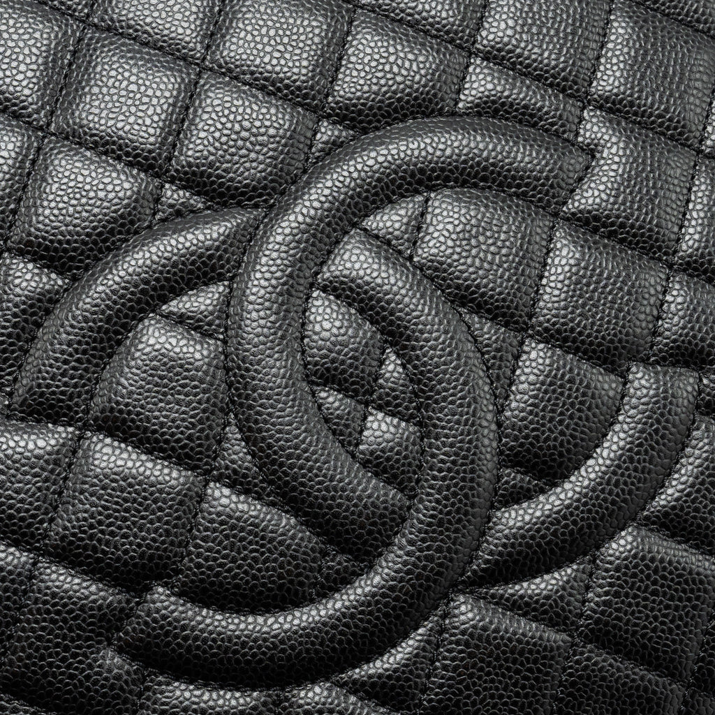 CHANEL GRAND SHOPPING TOTE BAG CAVIAR BLACK SHW