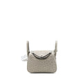 HERMES MINI LINDY OSTRICH 81 GRIS TOURTERELLE SHW