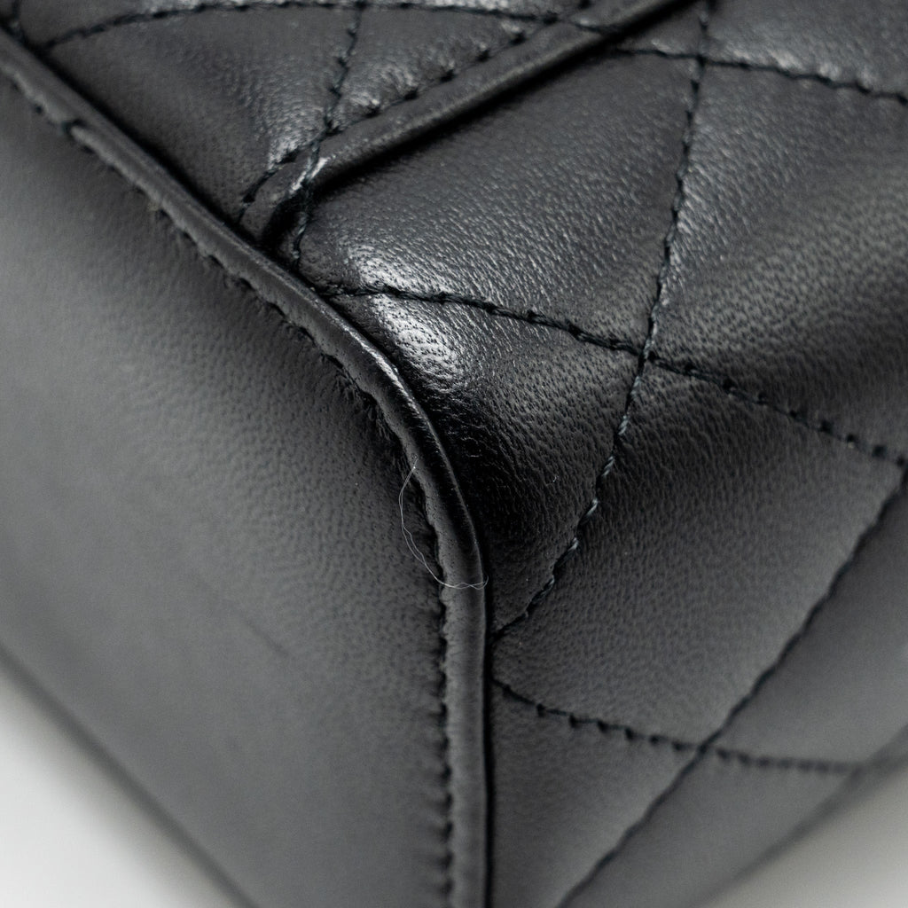 CHANEL PEARL CRUSH MINI VANITY CASE LAMBSKIN BLACK GHW