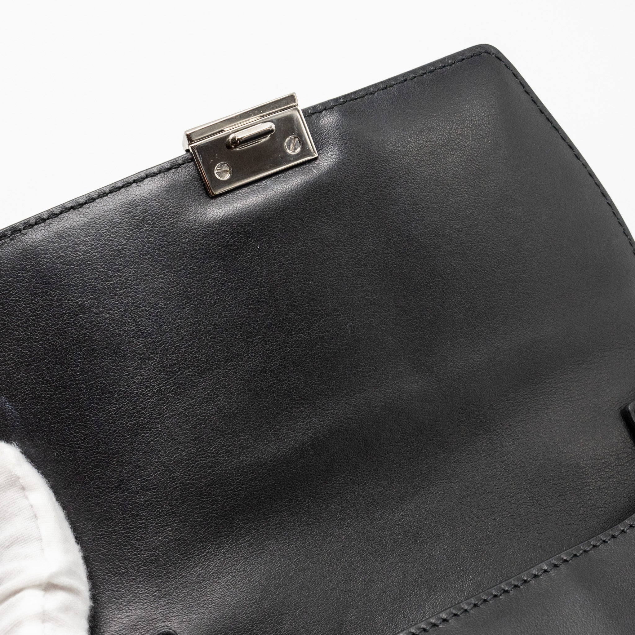 PRADA ELECTRA CITY FLAP BAG CALFSKIN BLACK/RED SHW