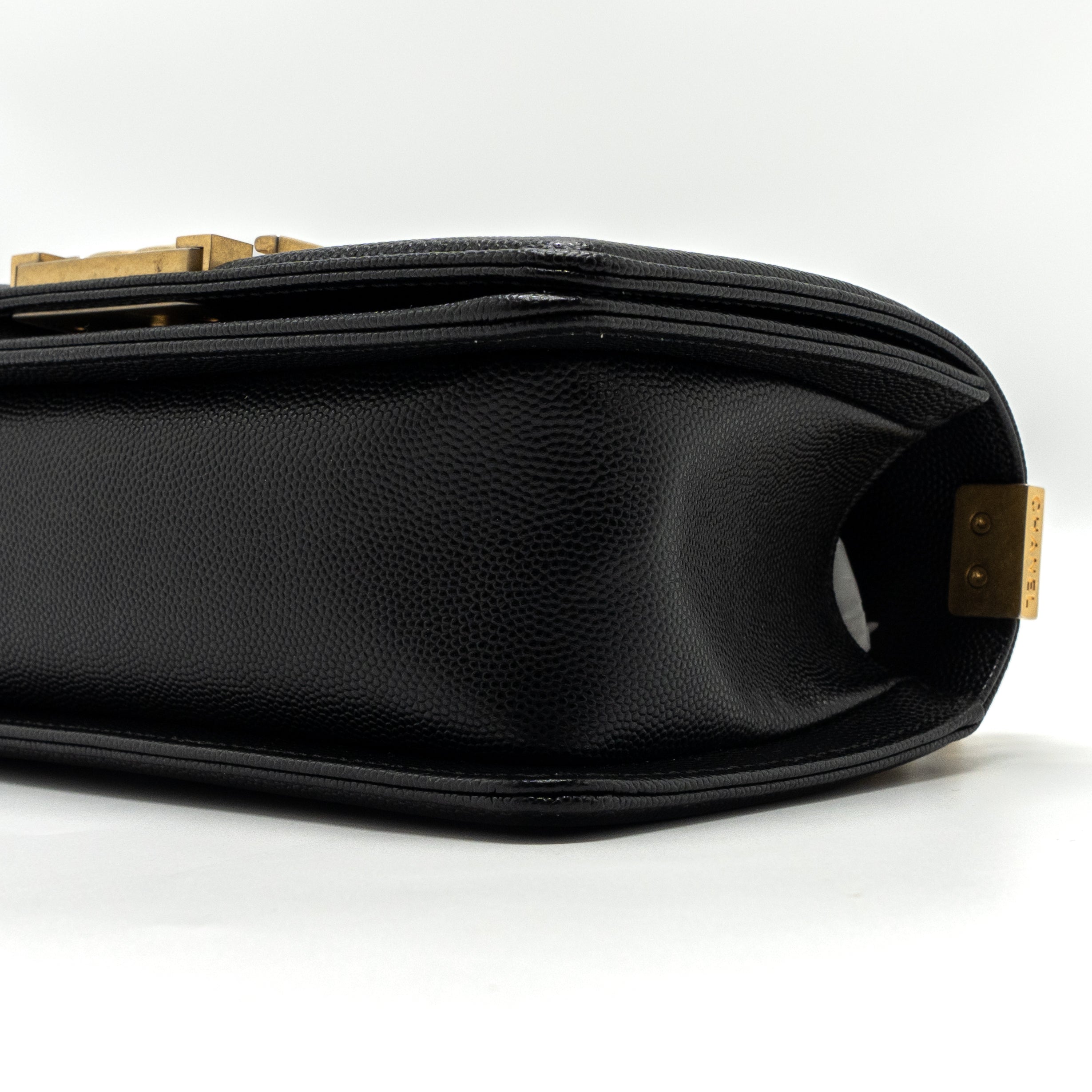 CHANEL SMALL BOY BAG CAVIAR BLACK GHW