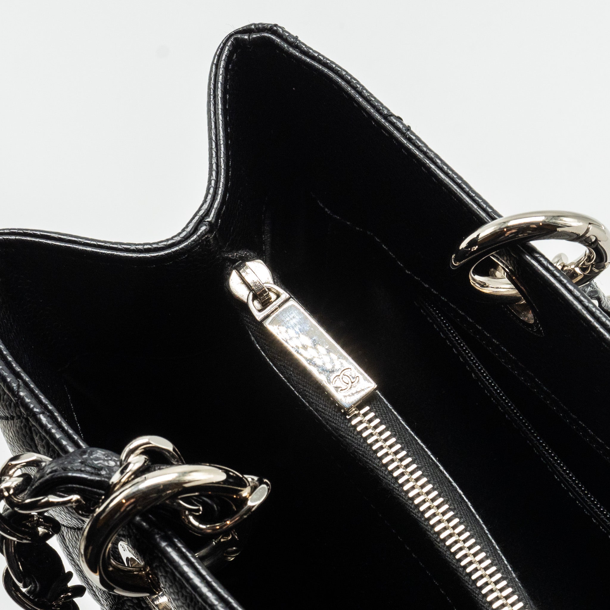 CHANEL GRAND SHOPPING TOTE BAG CAVIAR BLACK SHW