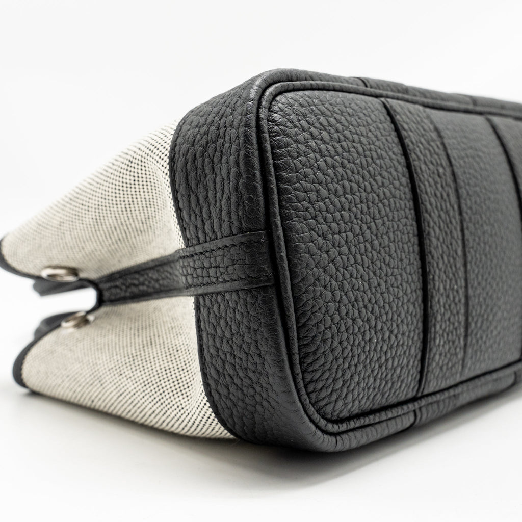 HERMES NEO GARDEN PARTY 23 NEGONDA/CANVAS ECRU/NOIR SHW