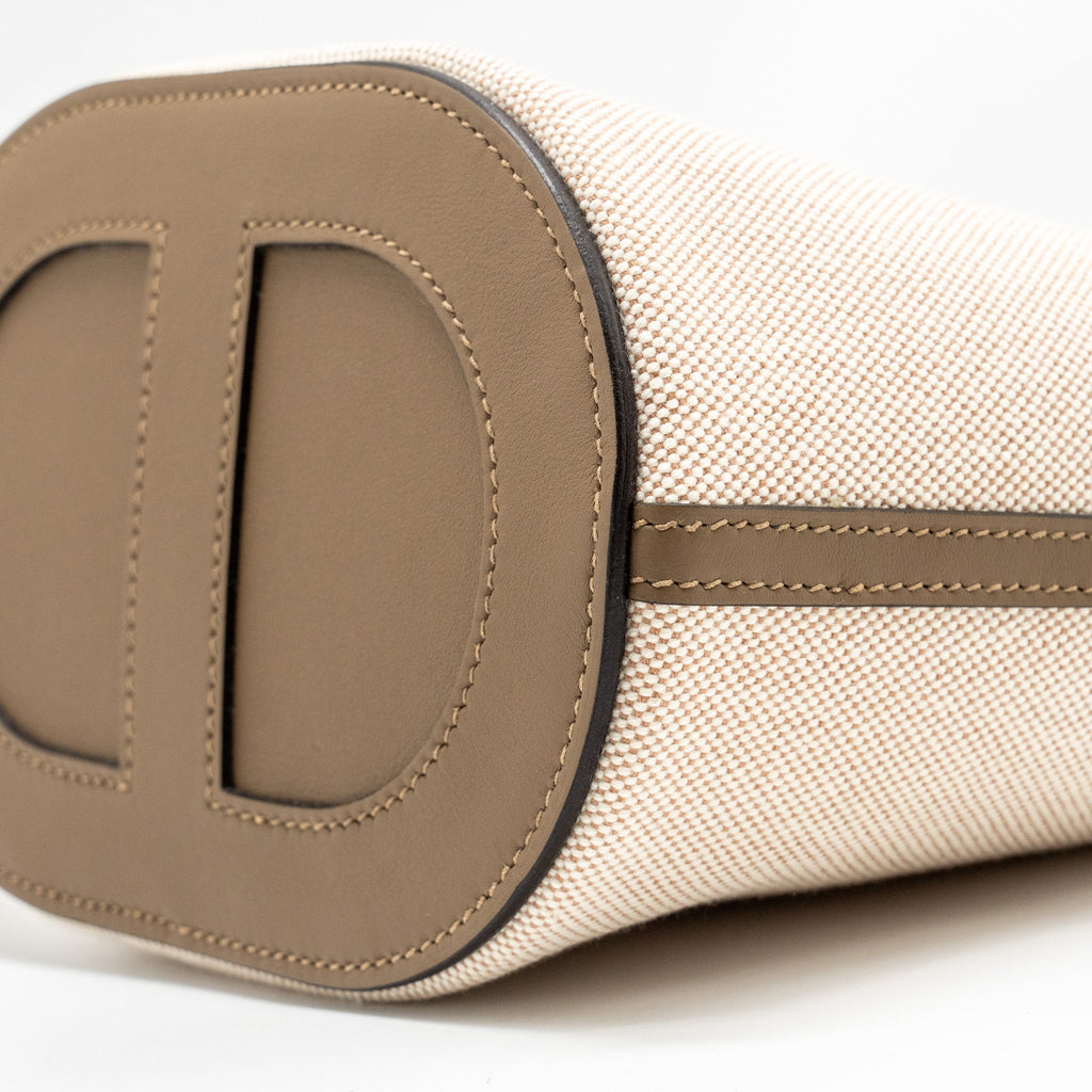 HERMES IN-THE-LOOP 18 BAG CANVAS / SWIFT ECRU-BEIGE/ BEIGE DE WEIMAR SHW