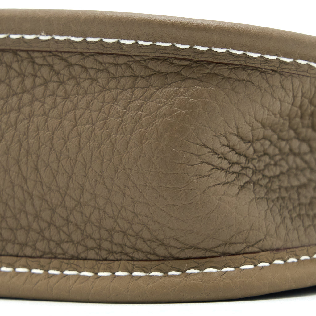 HERMES MINI EVELYN CLEMENCE ETOUPE / BLUE INDIGO GHW