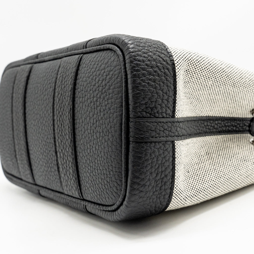HERMES NEO GARDEN PARTY 23 NEGONDA/CANVAS ECRU/NOIR SHW